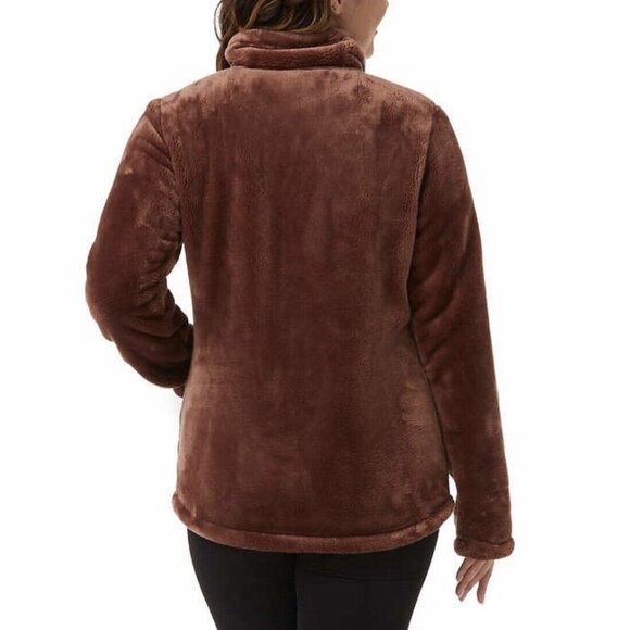 New 32 Degrees Heat Women's Full Zip Plush Jacket Size XXL Amber Super Soft - Picture 13 of 14